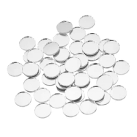 50pcs/lot Round Mini Mosaic Tiles Glass Mirror Self-Adhesive Sticker For Wall Bathroom DIY Home Decoration Crafts
