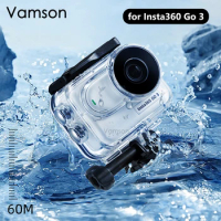 Vamson 60M Waterproof Case for Insta360 GO 3 Underwater Diving Housing Cover for Insta 360 GO 3 Action Camera Accessories