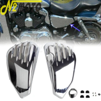Left &amp; Right Battery Side Covers Fairing For Harley Sportster XL Iron 883 1200 Custom Roadster Superlow Motorcycle Accessories