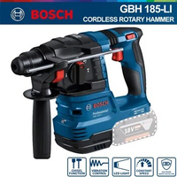 Bosch Professional Brushless Rotary Hammer Impact Drill GBH 185-LI SDS PLUS 18V Rechargeable Concrete Electric Pick Tool Only