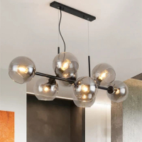 Postmodern pendant lights Simple Magic Bean glass pendant lamp Creative Personality Living Room Dining Room kitchen island light