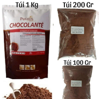 Bột socola/bột chocolate nguyên chất puratos grand place không đường ( túi zip 100g/200 gr) bột soco