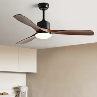Ceiling Fans 36/42/52 Inch White Black 3 ABS Blade Pure Copper DC 30W Ceiling Fan with 24W LED Light Support Remote Control