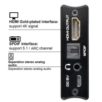 HDMI-Compatible 2.0b Audio Extractor with HDMI ARC Converter Adapter HDMI to HDMI Optical Toslink SPDIF 3.5mm AUX