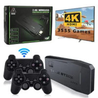 4K HD Portable Consoles Video Game Console With 2.4G Wireless Controllers Classic Game Double Games Player For PS1 playstation