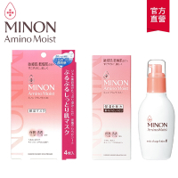 MINON蜜濃 水潤保濕修護面膜4枚x1+MINON蜜濃 超濃潤保濕化妝水(濃潤型II)(150mL)x1(超值2件組)