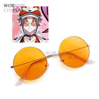 Mysta Rias Cosplay Eyeglasses VTuber Eye glasses Anime Eye Wear Orange Sunglasses Halloween Cosplay Costume Accessories