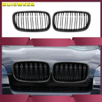 1pair Glossy Black Car Front Bumper Grille Front Mesh Grille for BMW X5 E70 X6 E71 2007-2014