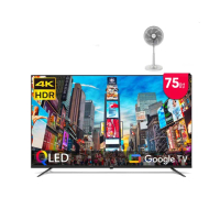 【AOC】75型 4K QLED Google TV 智慧顯示器 風扇組(75U8040)