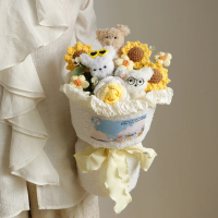Finished Twist Stick Cute Handmade Puppy Doll Bouquet 520 Gift for Best Friend Children Girls Birthd