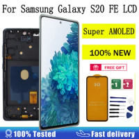 Super AMOLED LCD For Samsung Galaxy S20 FE Display Screen Assembly For Samsung S20 FE 5G LCD SM-G781B/DS SM-G780F/DSM Digitizer