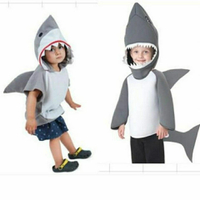 童裝 新款COS兒童春節舞臺表演演出海洋海底動物男女童鯊魚大白鯊服裝