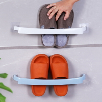 浴室拖鞋架壁掛式墻壁廁所鞋子收納衛生間免打孔省空間鞋架置物架