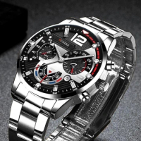 Fashion Men's Stainless Steel Watch, Calendar Classic Calendar Wrist Watch, Ideal choice for Gifts
