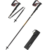 Pioneer 1 Pcs 99% Carbon Fiber Folding Walking Sticks Outdoor Camping Trail Running Trekking Pole Ultralight Canes