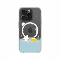 【RHINOSHIELD 犀牛盾】iPhone 14系列 Clear MagSafe兼容 磁吸透明手機殼/泡溫泉(懶散兔與啾先生)