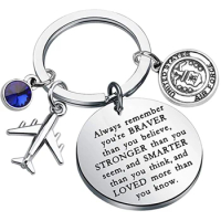 Air Force Gift Air Force Keychian Air Force Husband Boyfriend Gift Military USAF Gift keychains Always Remember You’re BRAVER