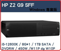 【2022.7 新機極致效能工作站】HP Z2G9 SFF 6P7G7PA 繪圖機/工作站 Z2G9SFF/I5-12600K/8G*1/1TB/DVDRW/450W/W11PDGW10P/333