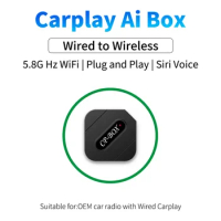 Mini Carplay Smart AI Box for Apple Carplay Wireless Adapter Car OEM Wired Car Play To Wireless USB Dongle Plug and Play