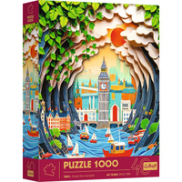 TREFL Premium Plus จิ๊กซอว์ จำนวน 1000 ชิ้น รุ่น 40th London 3D Puzzle Paper Art