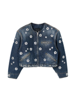เสื้อแจ็คเก็ต THE SEQUIN DAISY CROPPED JACKET สี VINTAGE INDIGO