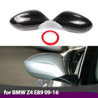 Real Carbon Fiber mirror cover mirror cover Overlay Sticker for BMW Z4 E89 sDrive18i 20i 23i 28i 30i 35i sDrive35is 2009-2016