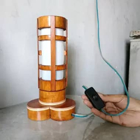 lampu tidur lampu dekorasi bahan bambu alami