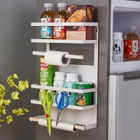 冰箱置物架側壁掛式多功能家用廚房收納架磁吸免打孔洗衣機置物架