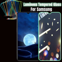 Luminous Glass For Samsung S22 S23 S21 Plus Glowing Protective Glass Screen Protector for Samsung S21 FE S20 FE Tempered Glass