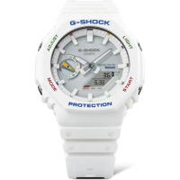 【CASIO 卡西歐】G-SHOCK 八角 農家橡樹 太陽能藍芽多彩手錶 畢業禮物(GA-B2100FC-7A)
