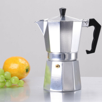 優樂悅~雙閥咖啡壺摩卡咖啡壺跨境爆款意式鋁制摩卡壺 歐式咖啡器具八角手沖壺 茶壺