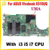 X510UQ Mainboard for ASUS Vivobook X510 X510UN X510UA X510UNR X510UF X510UR Laptop Mainboard with i3 i5 i7 CPU DDR4 tested