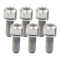 6pcs Bicycle Stem Screw Ti-tanium Alloy Bolt Screw For Bicycle Stem For Seatpost Bike Parts M5x18mm Bolts Fasteners Accessories