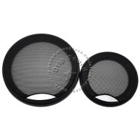 For 4"/6.5" inch Speaker Grill Cover Hige-grade Car Audio Decorative Circle Metal Mesh Grille Protection Net #Black