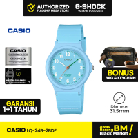Jam Tangan Pria Wanita Casio AnalogLQ-24B-2BDF Blue Resin Strap Original