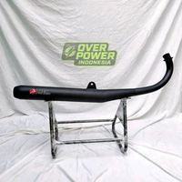 KNALPOT STANDAR RACING RX KING FULL BLACK GARING PEDES ORIGINAL OVER POWER INDONESIA BUKAN BOBAN AIT