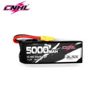 CNHL Lipo 5000mAh 11.1V 3S 40C Battery Black Series With XT90 Plug For Airplane Helicopter Quadcopter RC Car Boat Jet Edf