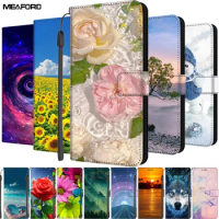 Leather Flip Cover For Xiaomi Redmi Note 8 Pro Case Note5 Note7 Flower Wallet Stand Book Card Phone Covers For Redmi A1 Plus Bag