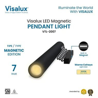 Visalux LED Magnetic Pendant Light 7W - Lampu Gantung Rel Spotlight Magnet 3000K / 4000K (PENDANT-VT