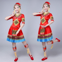 苗族舞蹈服少數民族演出服裝壯族土家族侗族彝族民族服飾瑤族服裝