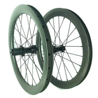 Disc Brake 20 Inch 406 Carbon Bike Wheels Tubeless Clincher BMX Folding Bicycle Wheelset 38mm 45mm 6 BOLTS Centerlock