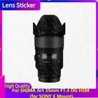 For SIGMA Art 35mm F1.4 DG HSM for SONY E Mount Lens Sticker Protective Skin Decal Vinyl Wrap Film Anti-Scratch Protector Coat