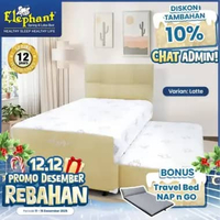 Elephant Springbed 2 In 1 Emily Latex Spring 140x200 Latte