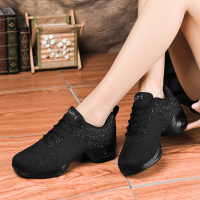 FCFCFashion Shoes For Women Mesh Dancing Shoes Soft Bottom Sneakers Women Platform Shoes Jazz Dance 