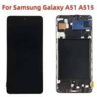 6.5'' A51 Display Screen Replacement, for Samsung Galaxy A51 A515 A515F Lcd Display Touch Screen Digitizer Assembly With Frame