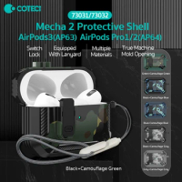 COTECI Camo Mecha For Airpods Pro 1/2 Airpods 3 Apple Airpods Wireless Bluetooth Headphone Accessories Earphone Protection