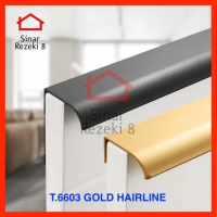 TNT01 Handle Tarikan Laci 6603-96 GOLD Emas Pintu Lemari Minimalis