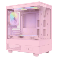 【darkFlash】MOTI Mini 鏡之小島 M-ATX電腦機殼-粉色(迷你小機殼)