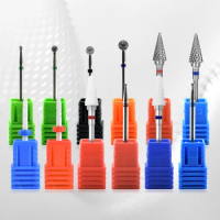 Ceramic Diamond Rubber Silicone Milling Cutter For Manicure Pedicure Electric Removing Gel Varnish Tool Acrylic Gel Nail Bit Kit