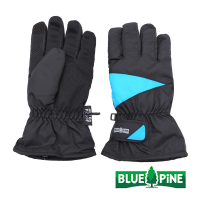 【青松戶外】男 防水透氣保暖手套-藍色 B61913-63(機車手套/防風手套/騎士手套)